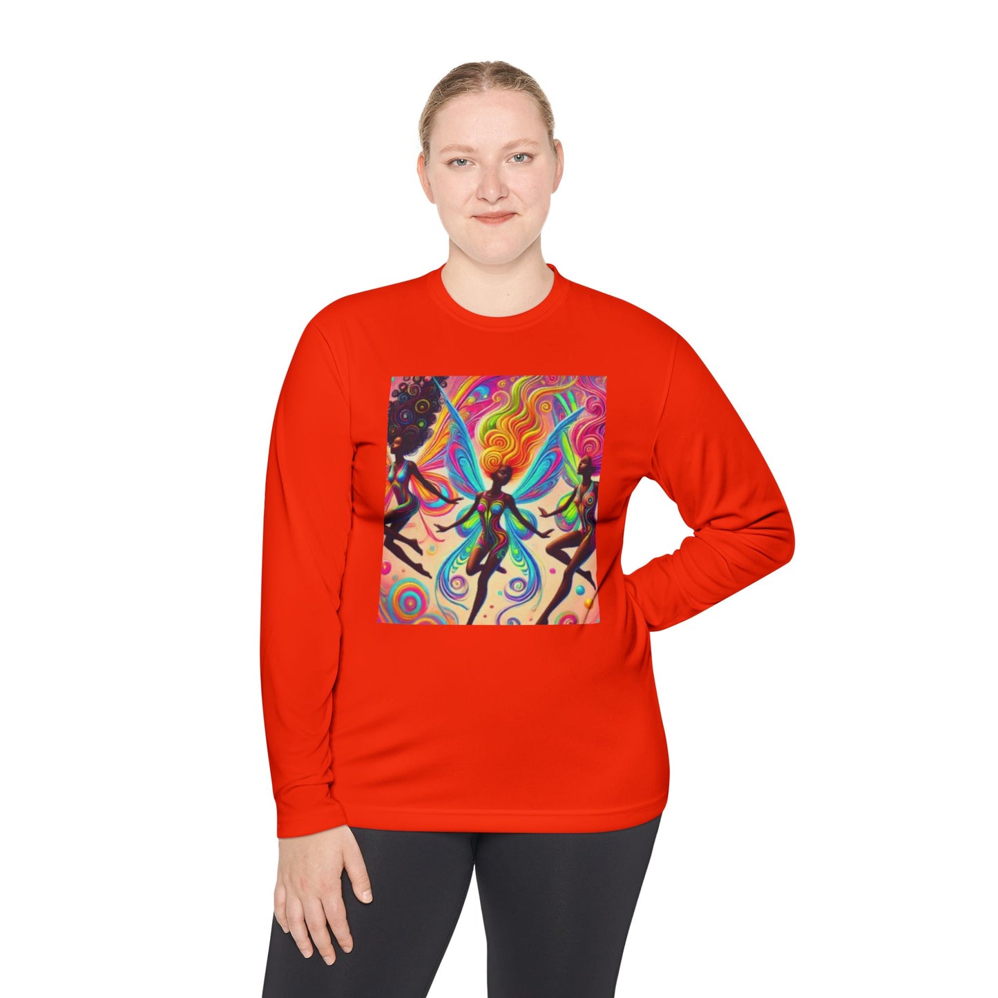 Colorful Dance Art Unisex Lightweight Long Sleeve Tee - Perfect for Festivals & Celebrations