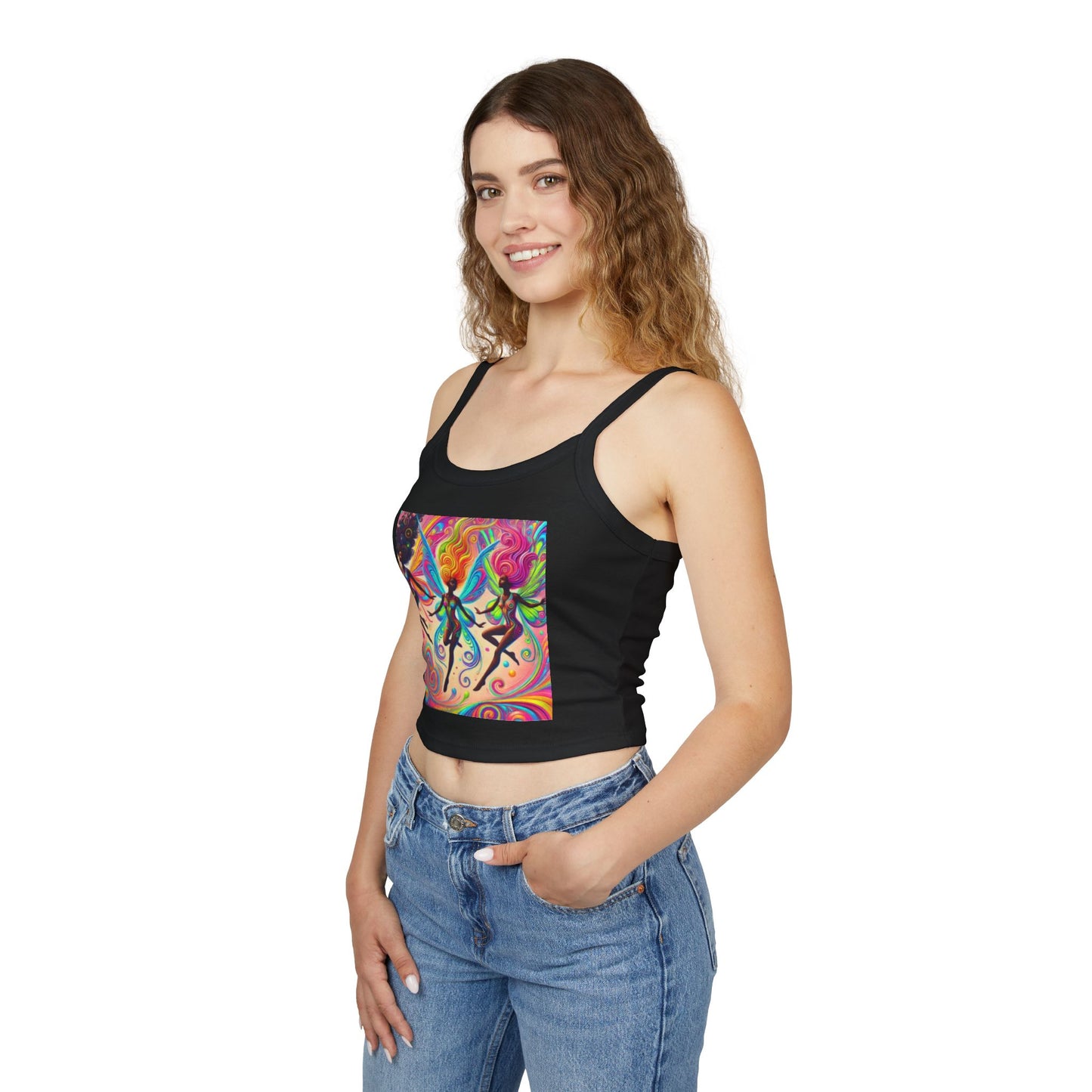 Colorful Bohemian Women's Spaghetti Strap Tank Top - Perfect for Festivals & Summer Vibes