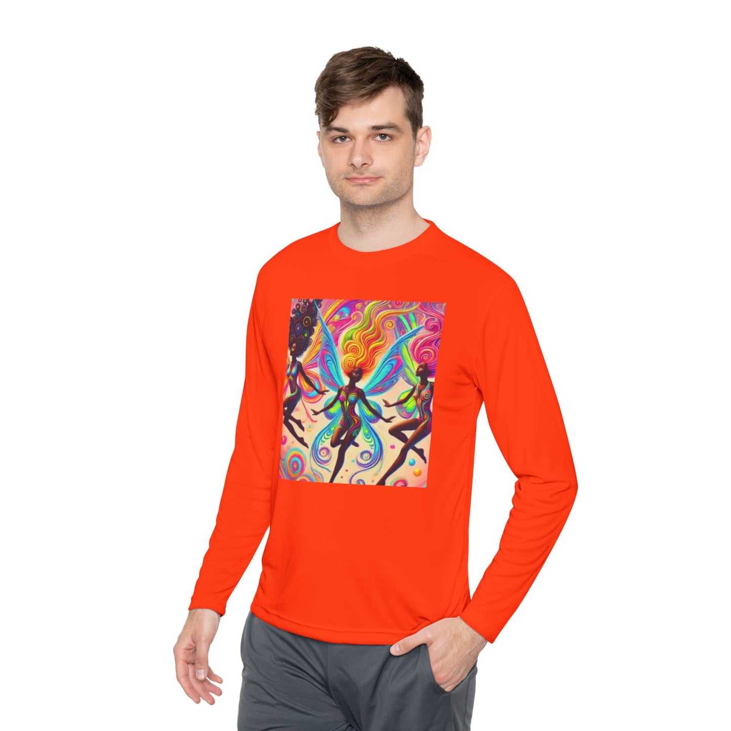 Colorful Dance Art Unisex Lightweight Long Sleeve Tee - Perfect for Festivals & Celebrations
