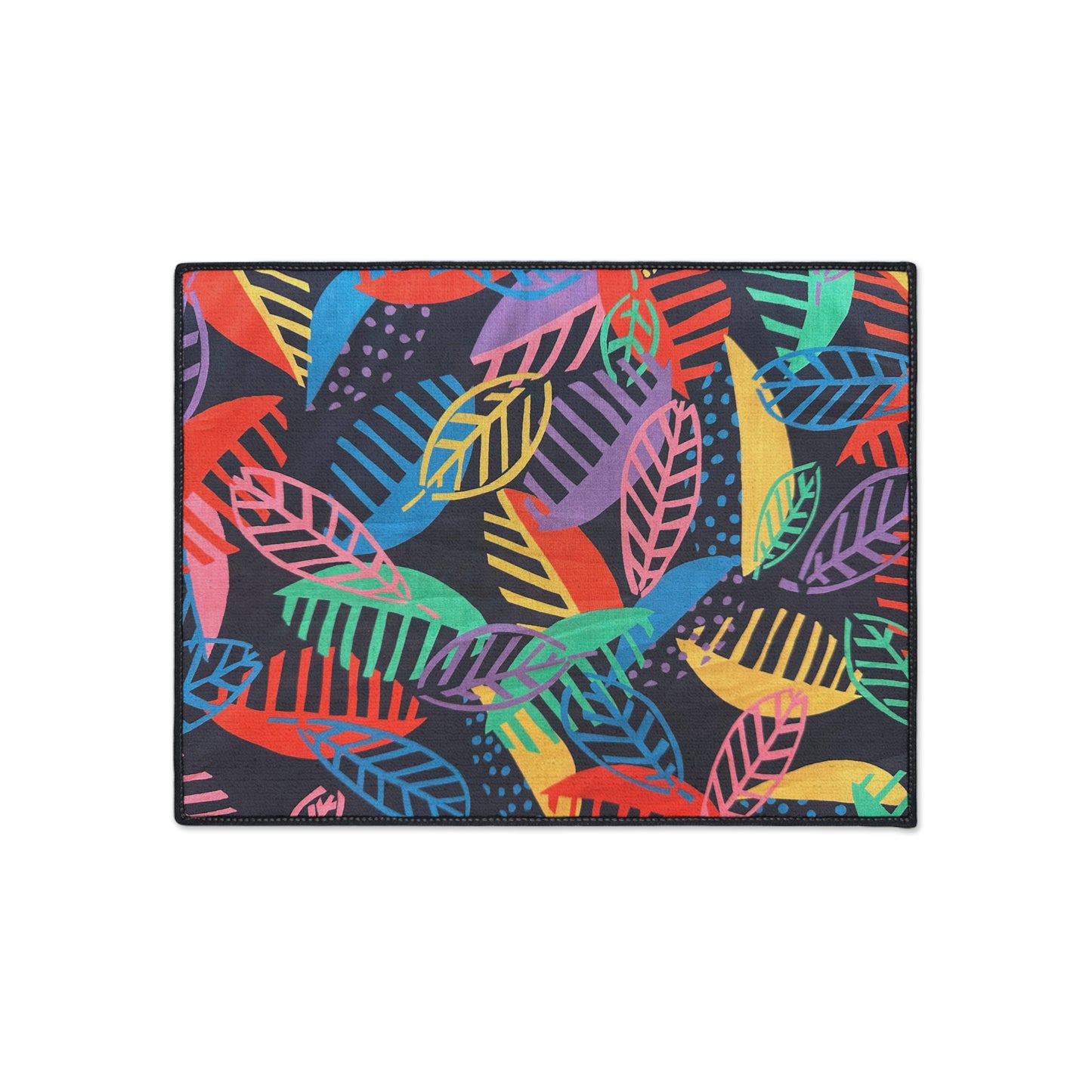 Vibrant Leaf Pattern Heavy Duty Floor Mat