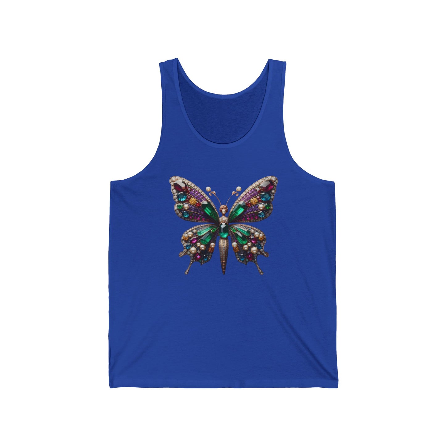 Colorful Butterfly Unisex Jersey Tank - Vibrant Summer Apparel