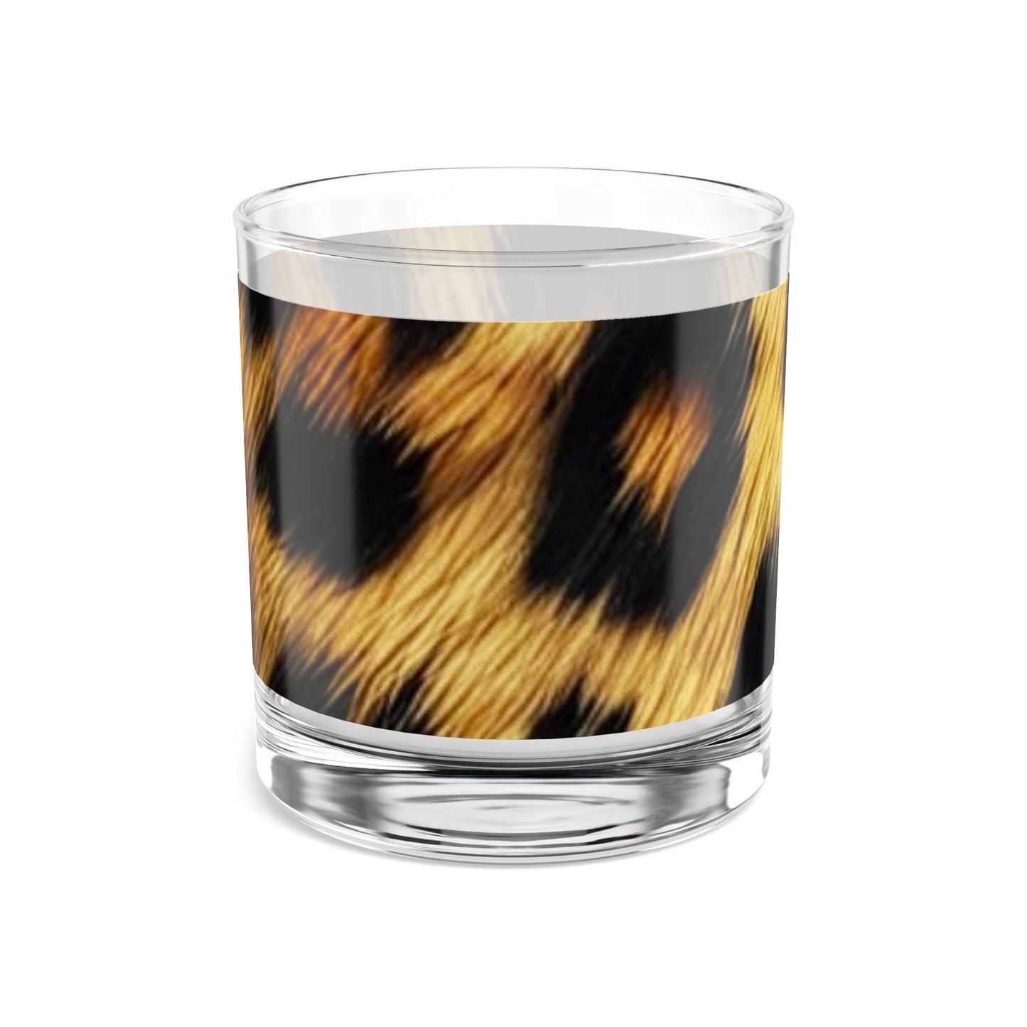 Stylish Leopard Print Rocks Glass | 10oz Cocktail Tumbler for Home Bar