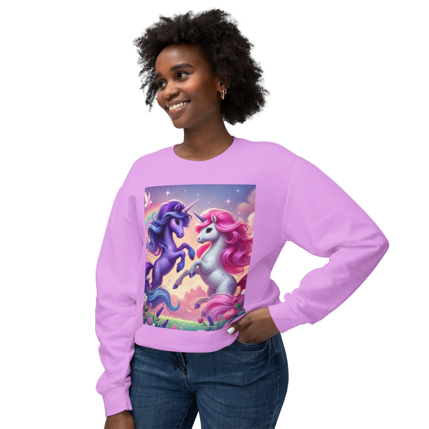Fairytale Unicorn Crewneck Sweatshirt - Cozy and Colorful