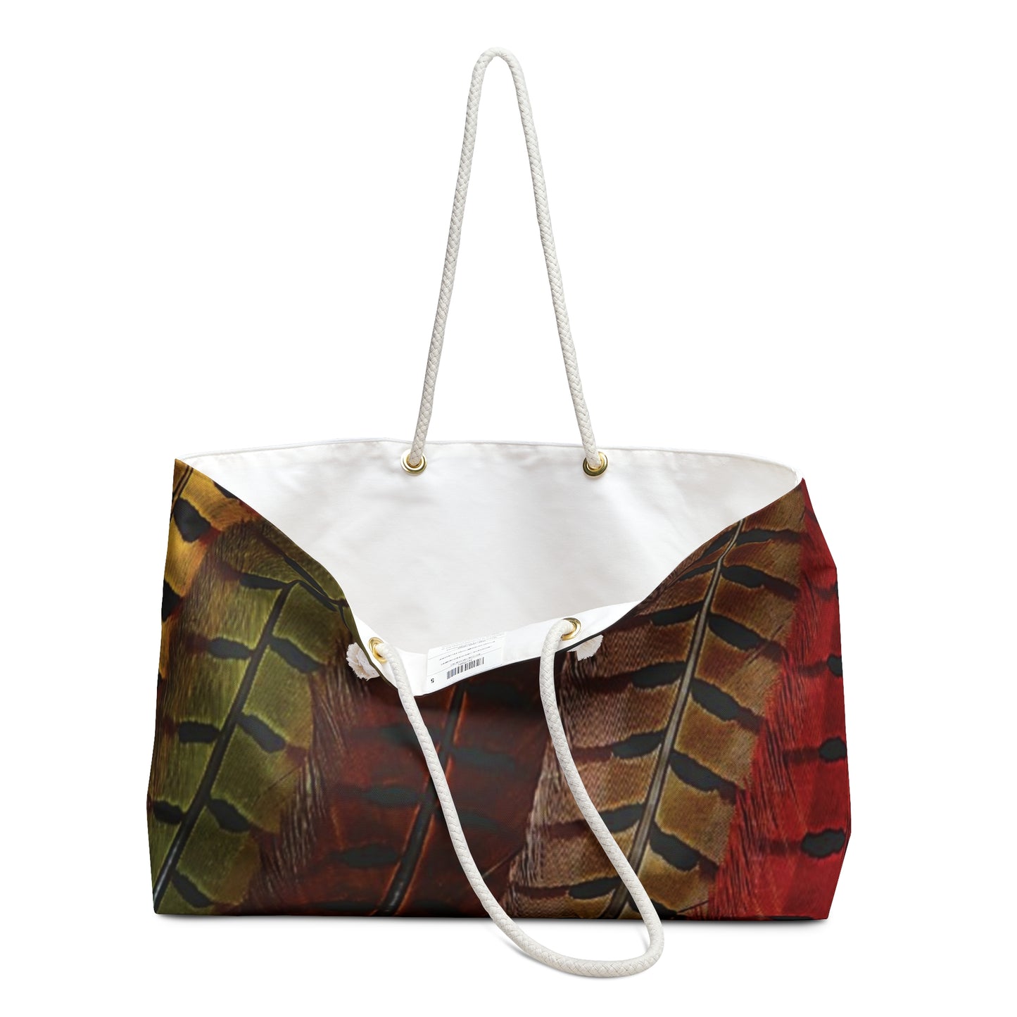 Bohemian Feather Weekender Bag - Ideal for Travel and Everyday Use
