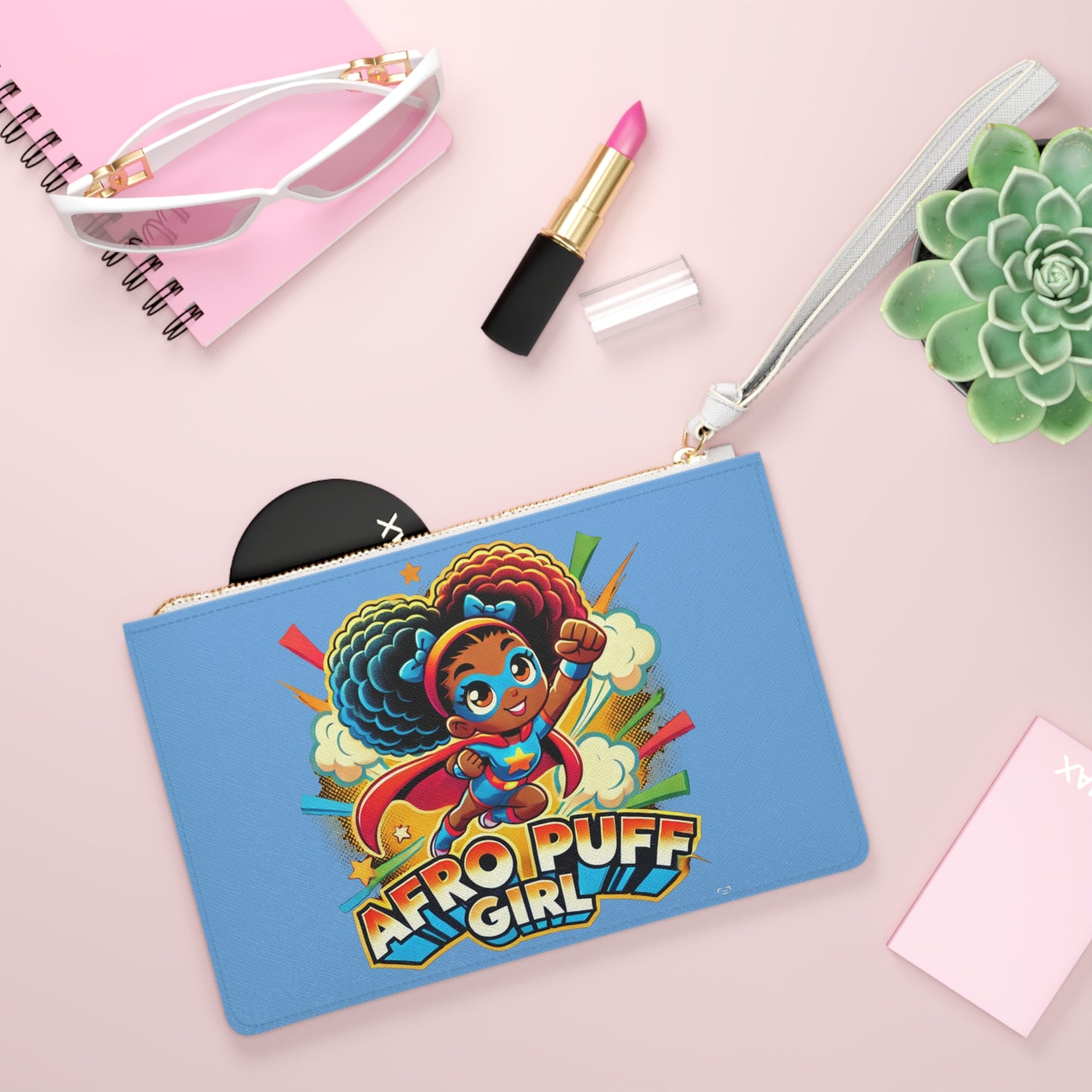 Afro Puff Girl Clutch Bag - Stylish and Empowering Accessory for Everyday Use