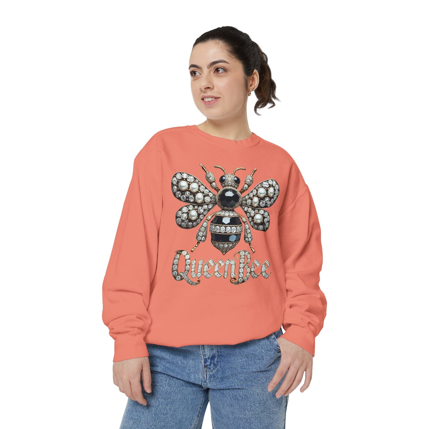 Artistic Garment-Dyed Unisex Sweatshirt - Abstract Ocean Design