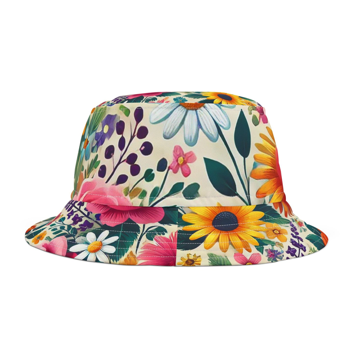 Vibrant Floral Bucket Hat - Perfect for Summer Festivals and Outdoor Fun