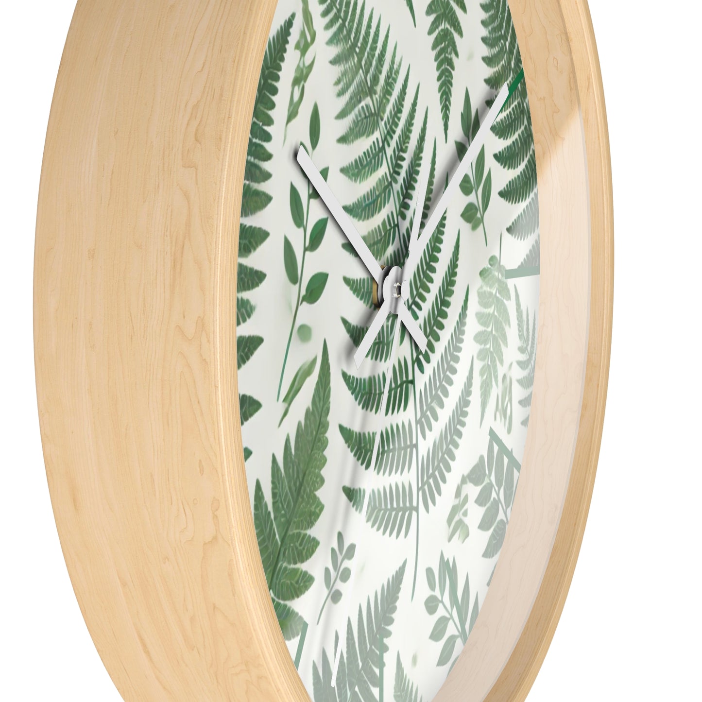 Botanical Fern Wall Clock - Nature Inspired Decor for Home & Office