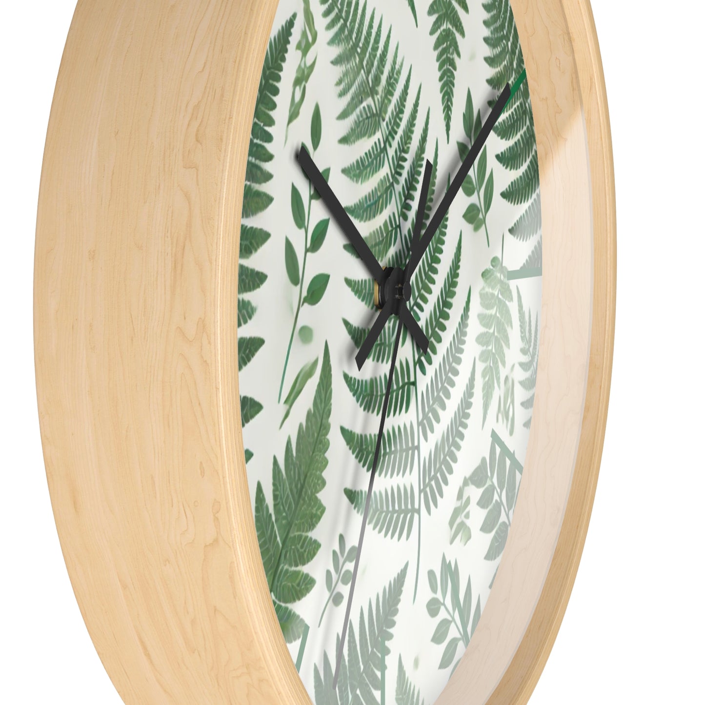 Botanical Fern Wall Clock - Nature Inspired Decor for Home & Office