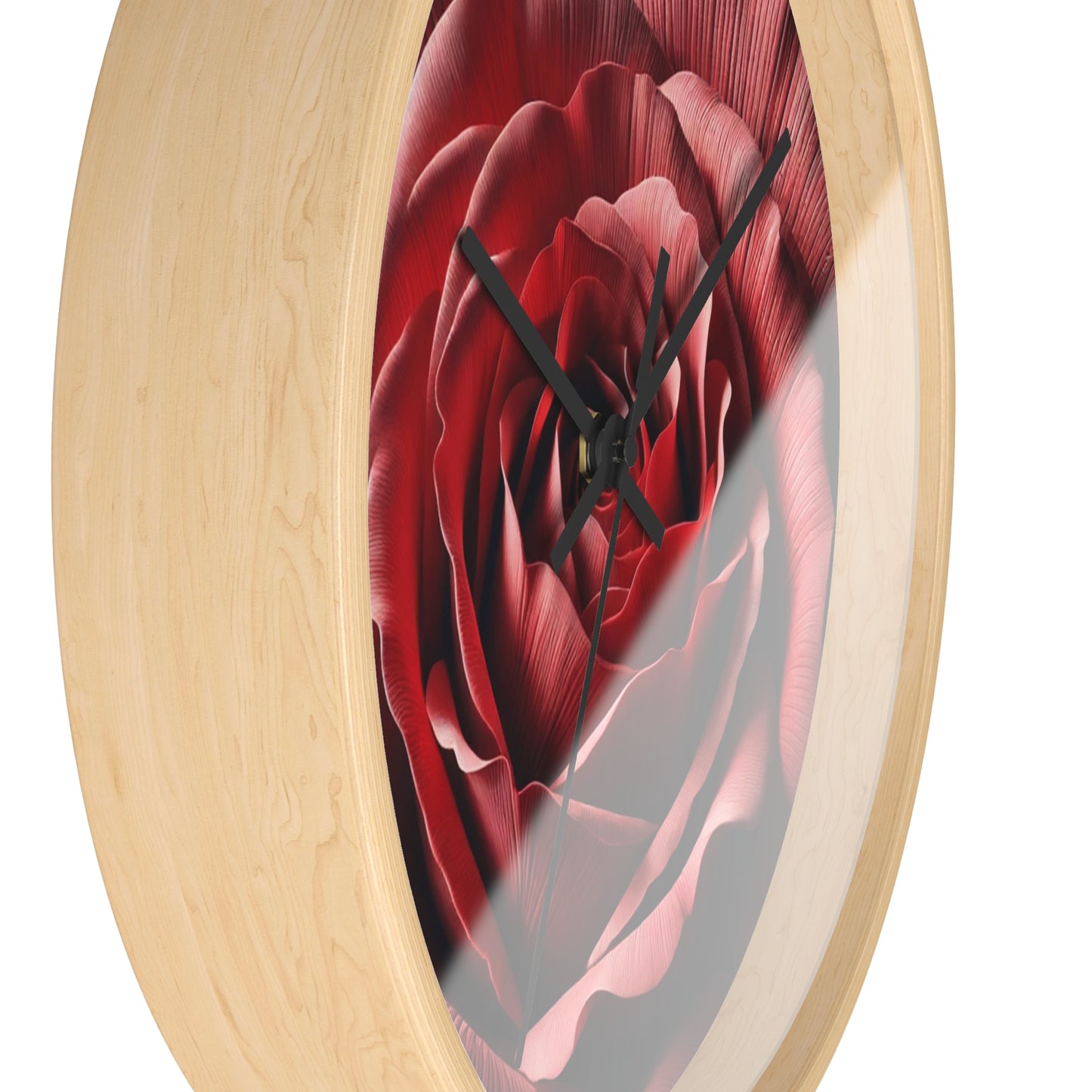 Elegant Rose Wall Clock - Timeless Floral Decor