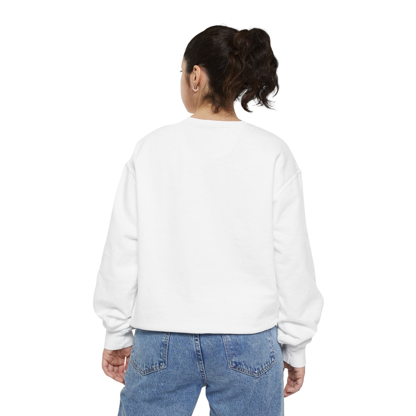 Colorful Stained Glass Flower Sweatshirt - Unisex Garment-Dyed Pullover