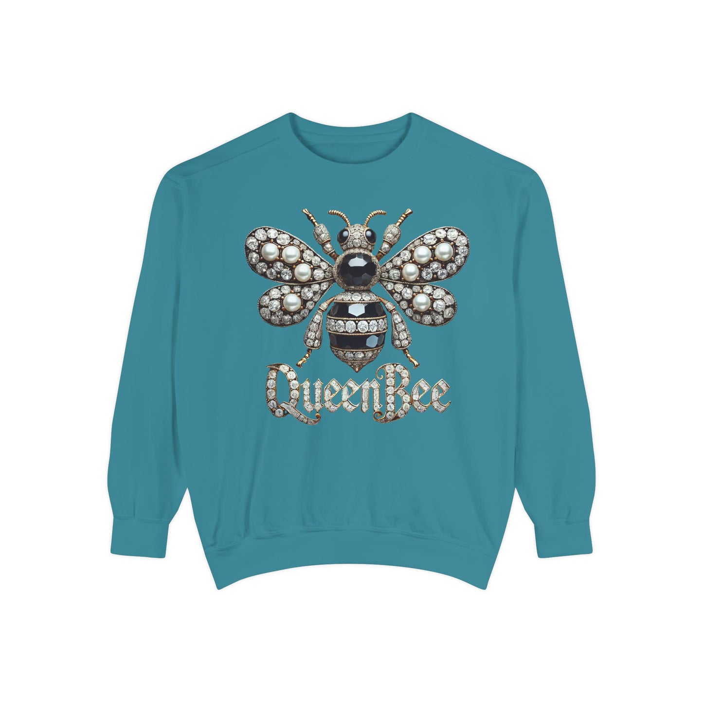 Artistic Garment-Dyed Unisex Sweatshirt - Abstract Ocean Design