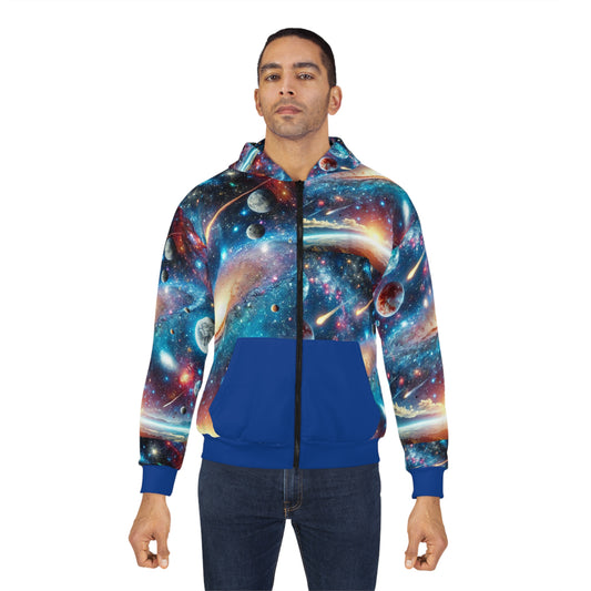 Galactic Dreams Unisex Zip Hoodie - Cosmic Universe Design