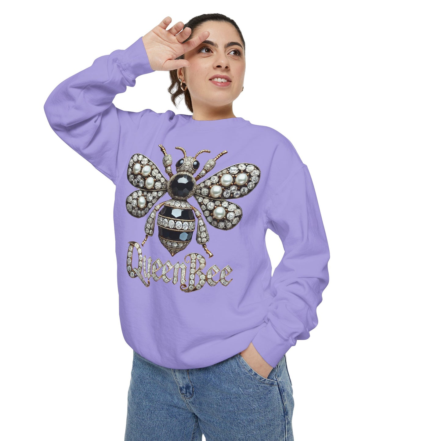 Artistic Garment-Dyed Unisex Sweatshirt - Abstract Ocean Design