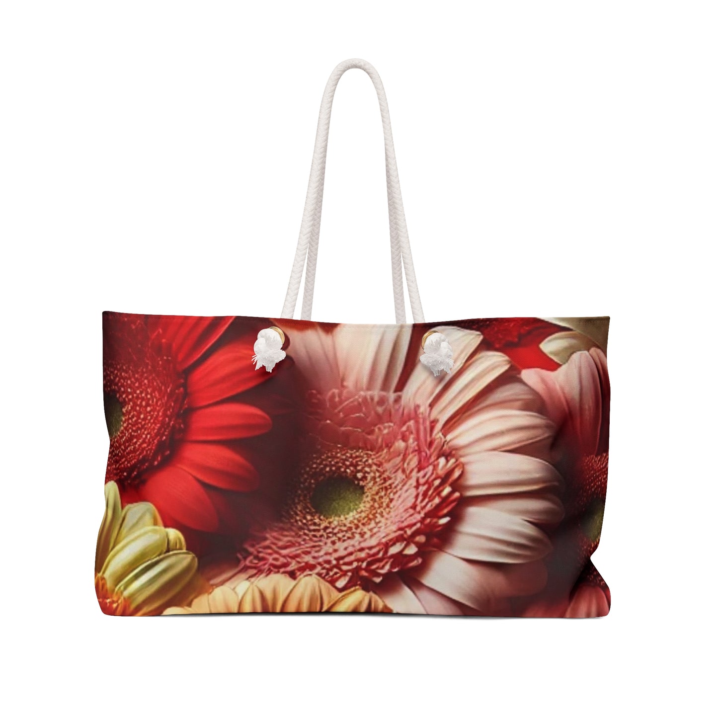 Floral Weekender Bag - Vibrant Flower Print Travel Tote for Beach & Getaways