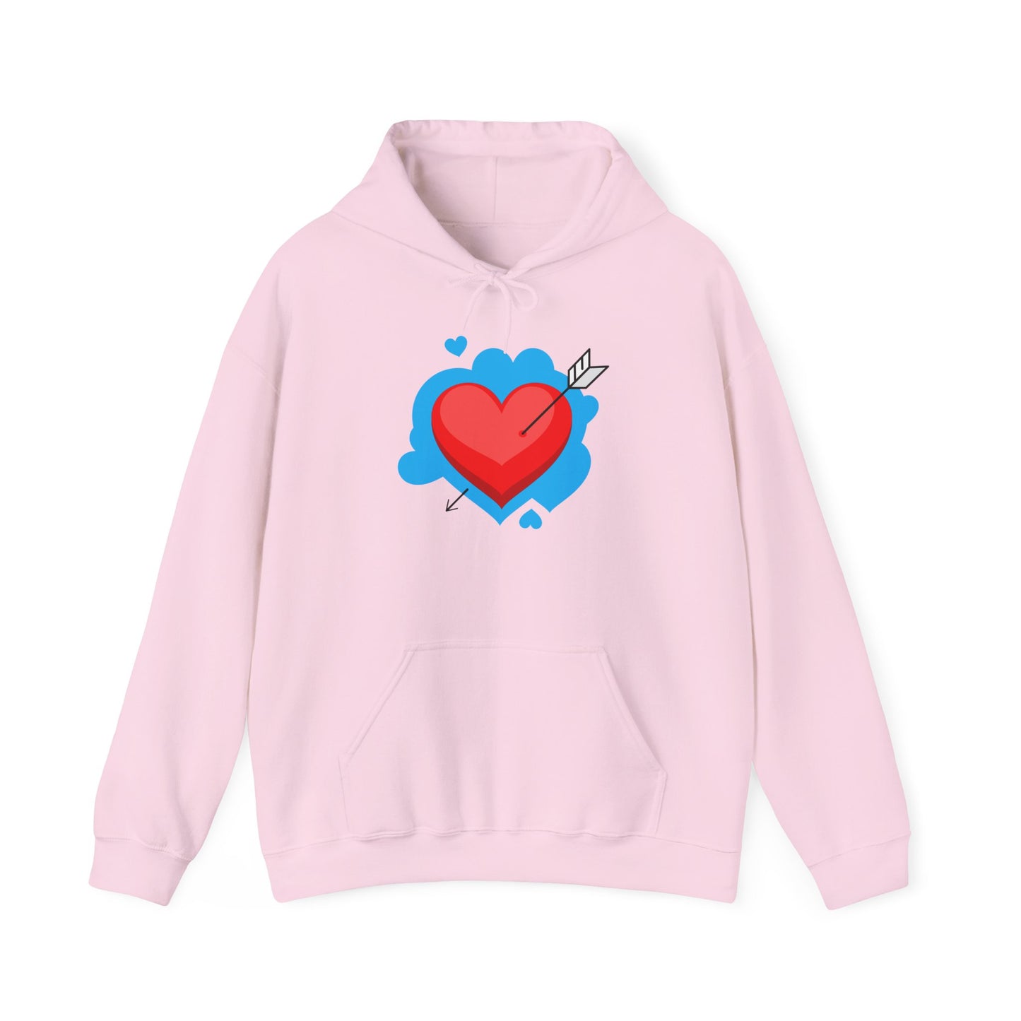 Love Arrow Unisex Hooded Sweatshirt - Cozy Valentine's Day Gift