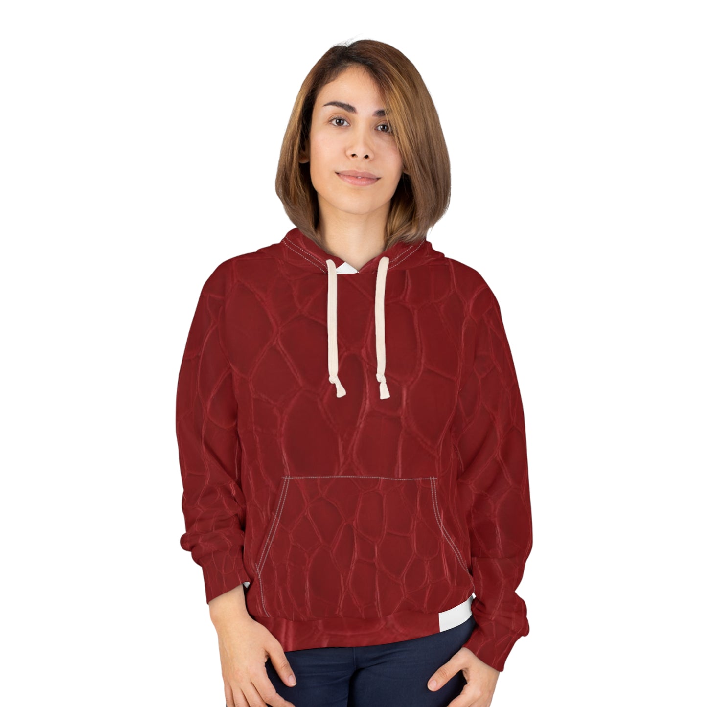 Stylish Crocodile Texture Unisex Pullover Hoodie