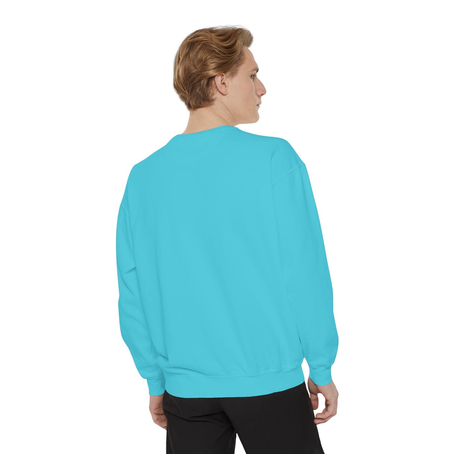 Artistic Garment-Dyed Unisex Sweatshirt - Abstract Ocean Design