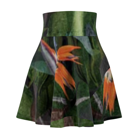Tropical Floral Women's Skater Skirt - Perfect for Summer Parties & Outdoor Events