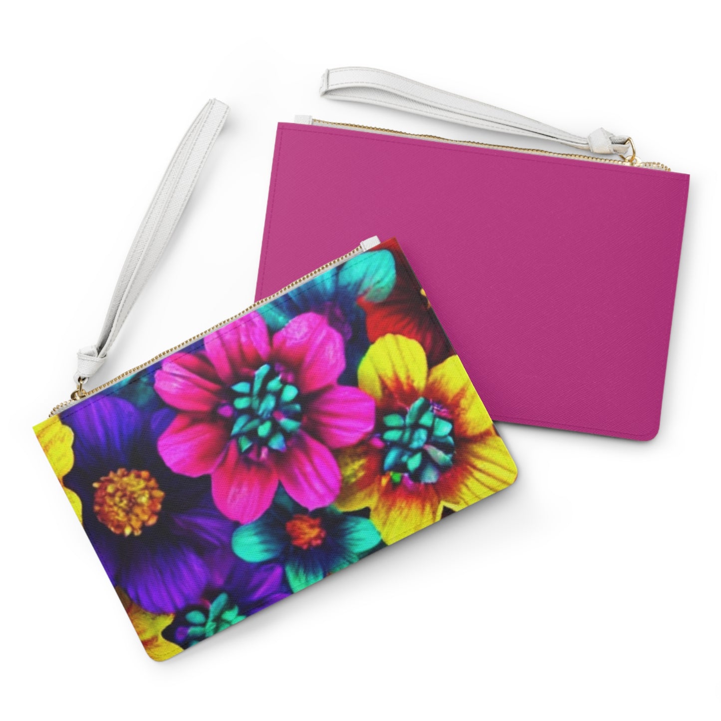 Vibrant Floral Clutch Bag - Colorful Wristlet for Everyday Use