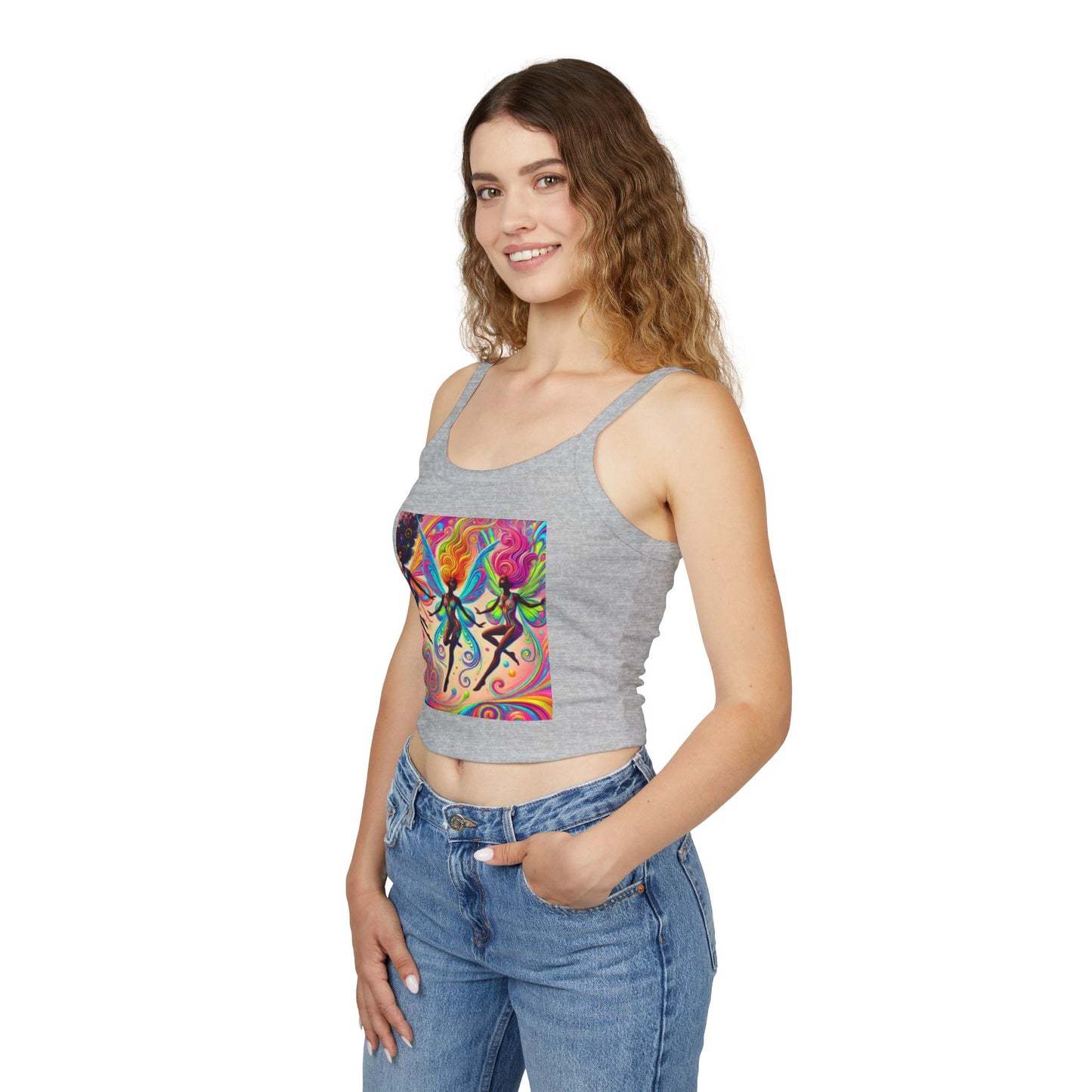 Colorful Bohemian Women's Spaghetti Strap Tank Top - Perfect for Festivals & Summer Vibes