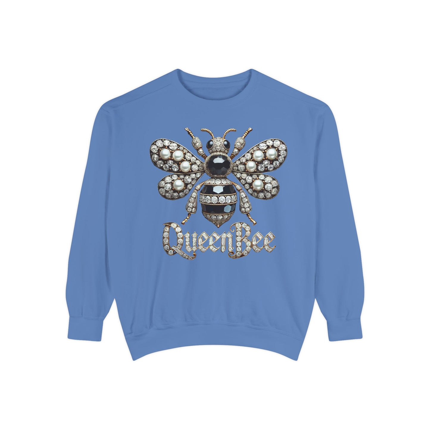 Artistic Garment-Dyed Unisex Sweatshirt - Abstract Ocean Design
