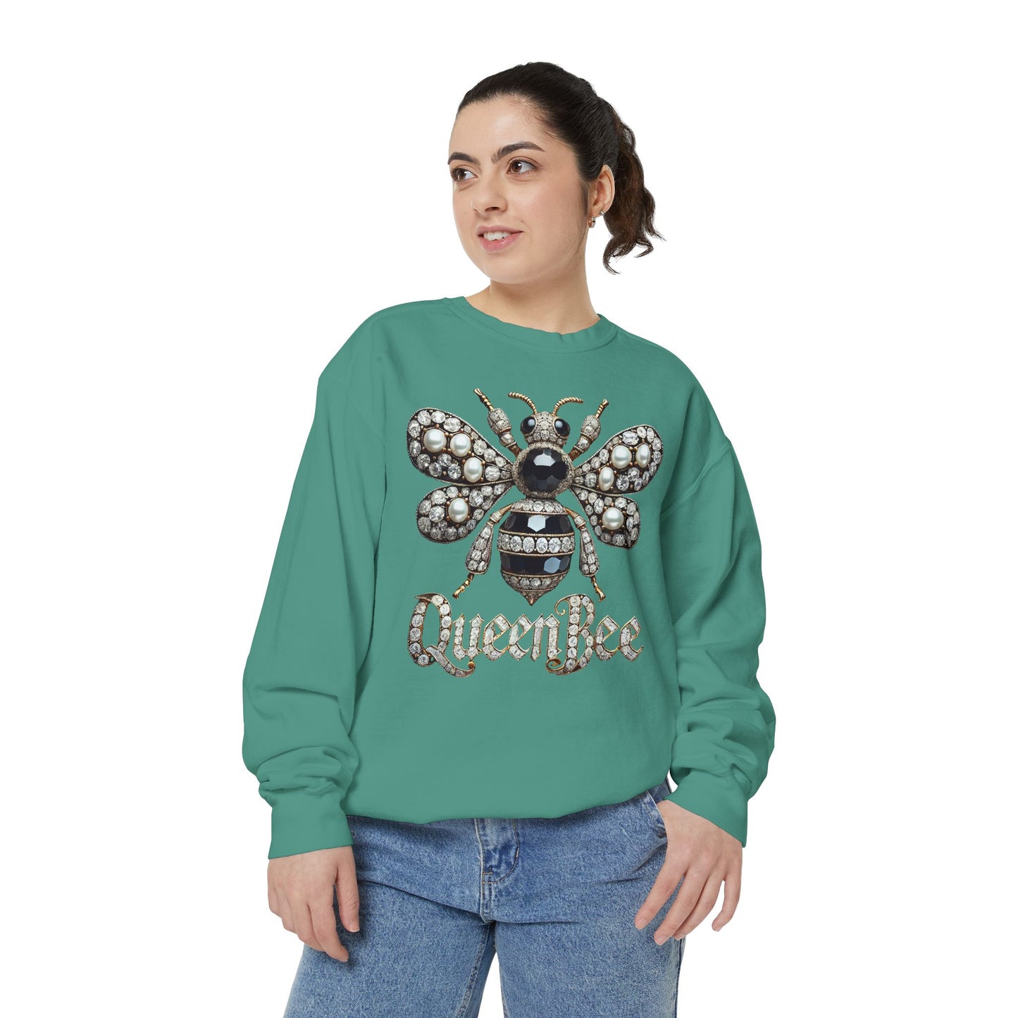 Artistic Garment-Dyed Unisex Sweatshirt - Abstract Ocean Design