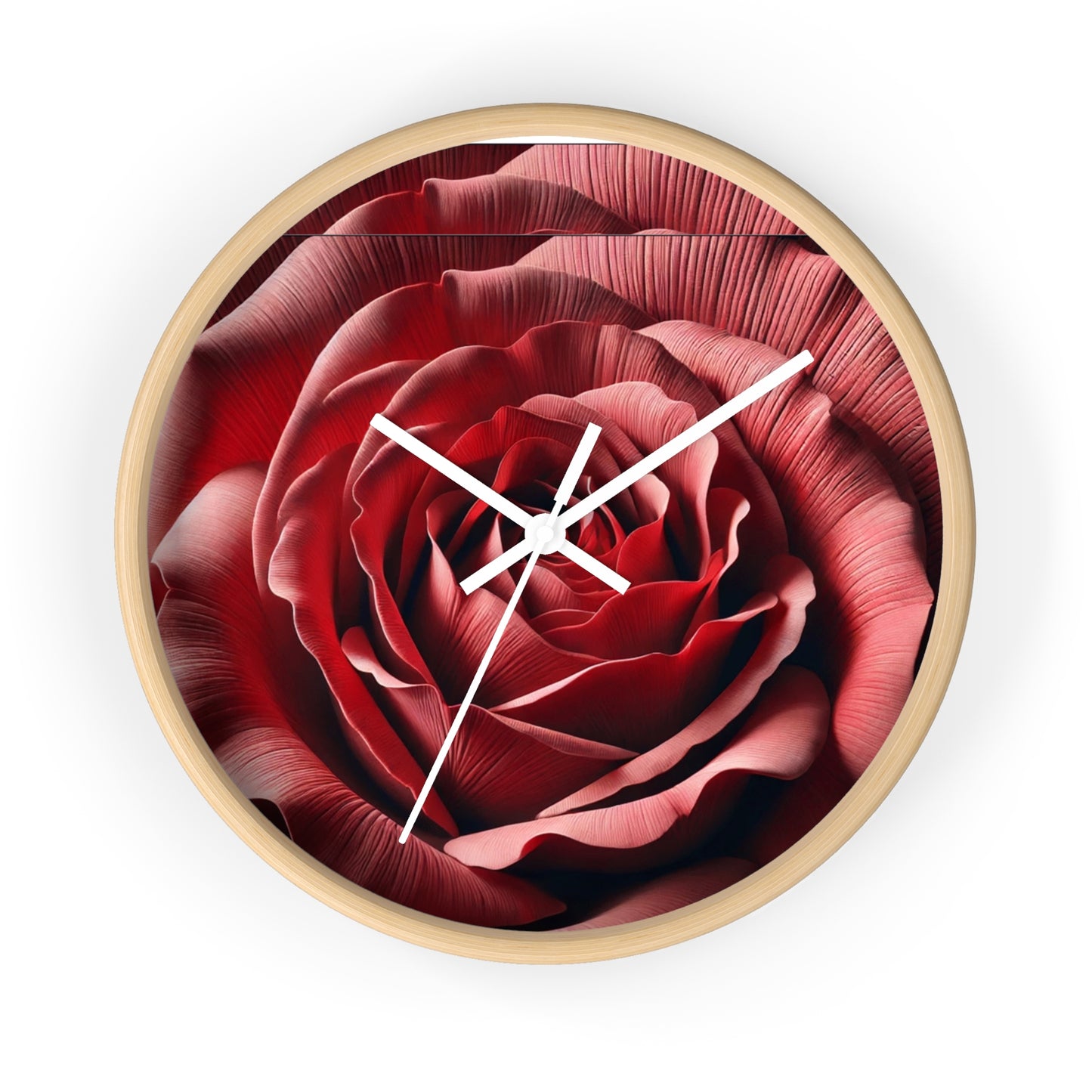 Elegant Rose Wall Clock - Timeless Floral Decor