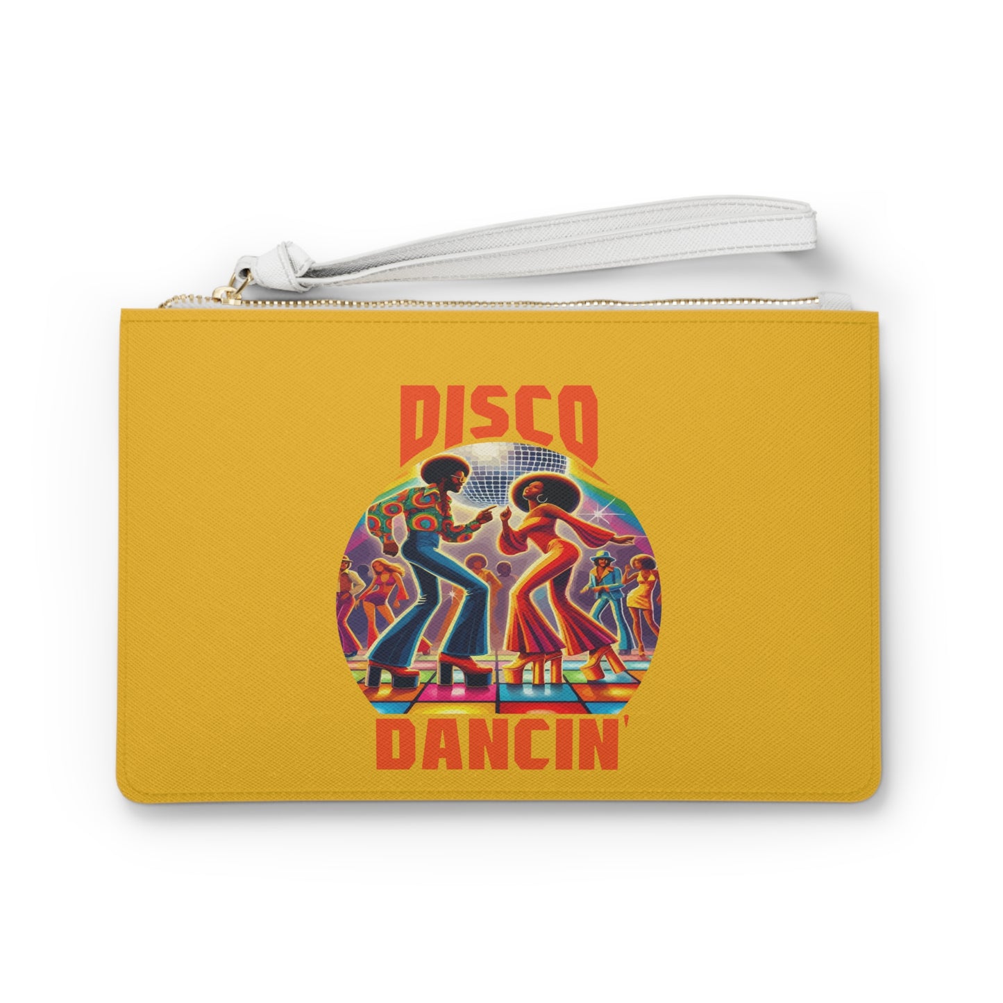 Disco Dancin' Clutch Bag - Vibrant Yellow Retro Purse for Dance Lovers