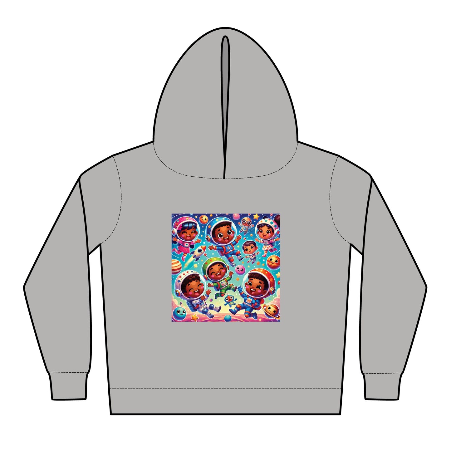Toddler Space Adventure Pullover Fleece Hoodie - Fun and Cozy Kids Hoodie for Astro-Lovers