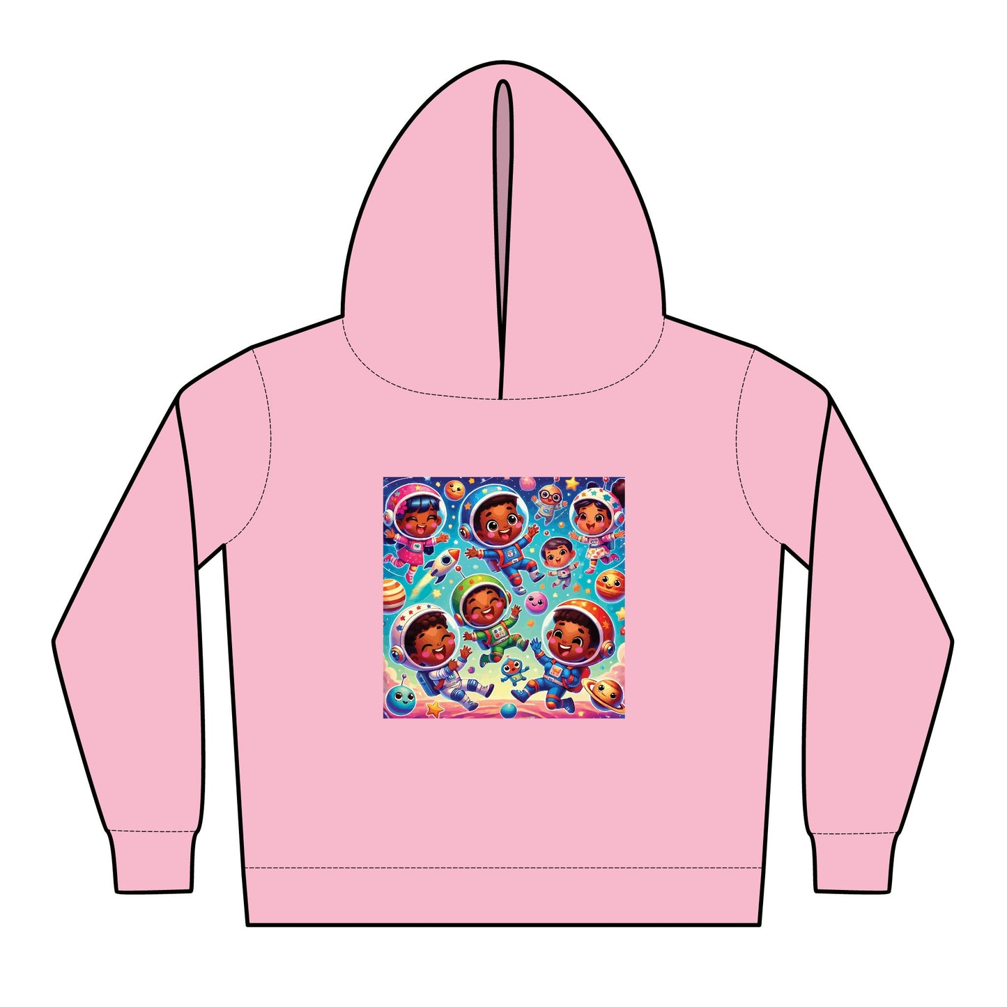 Toddler Space Adventure Pullover Fleece Hoodie - Fun and Cozy Kids Hoodie for Astro-Lovers