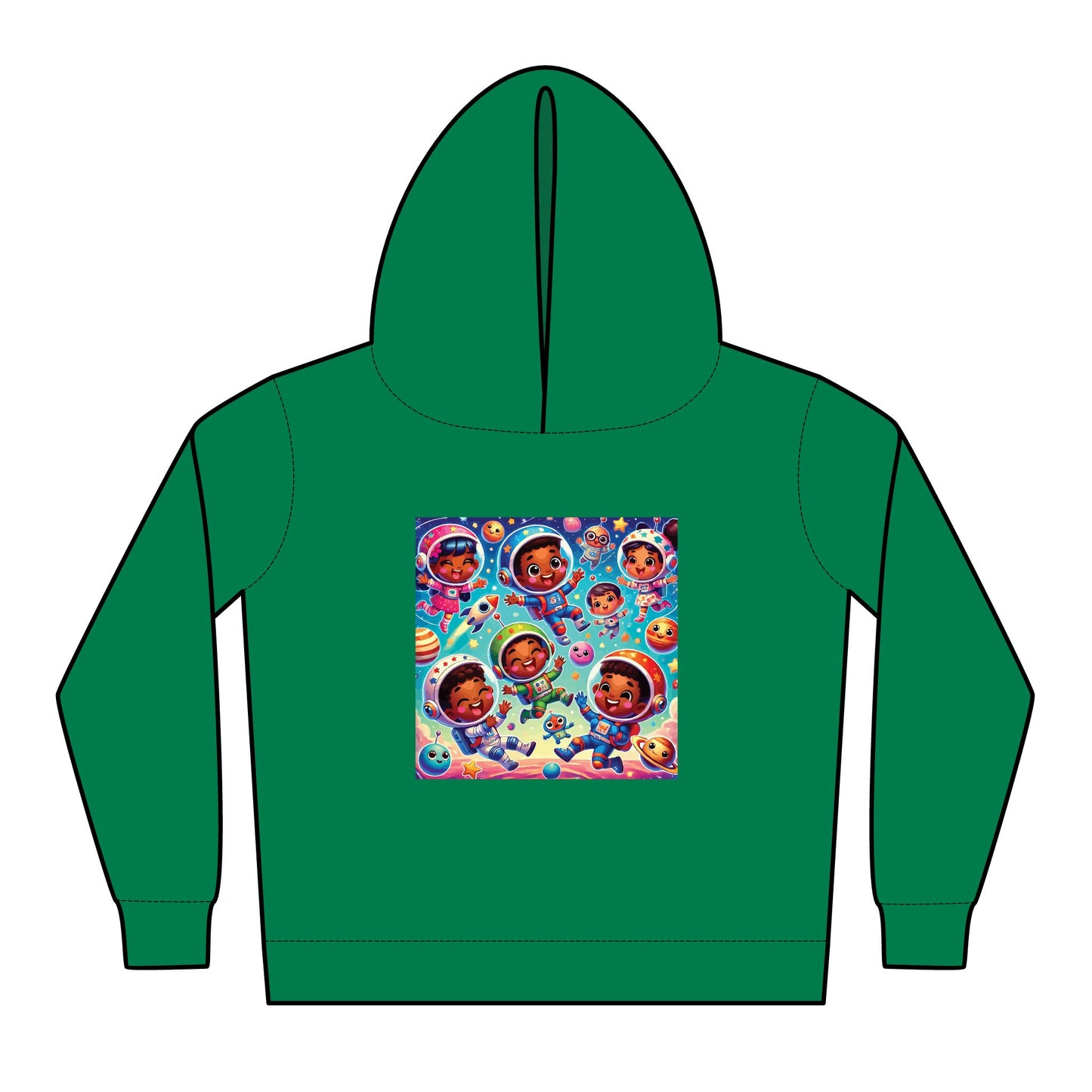 Toddler Space Adventure Pullover Fleece Hoodie - Fun and Cozy Kids Hoodie for Astro-Lovers