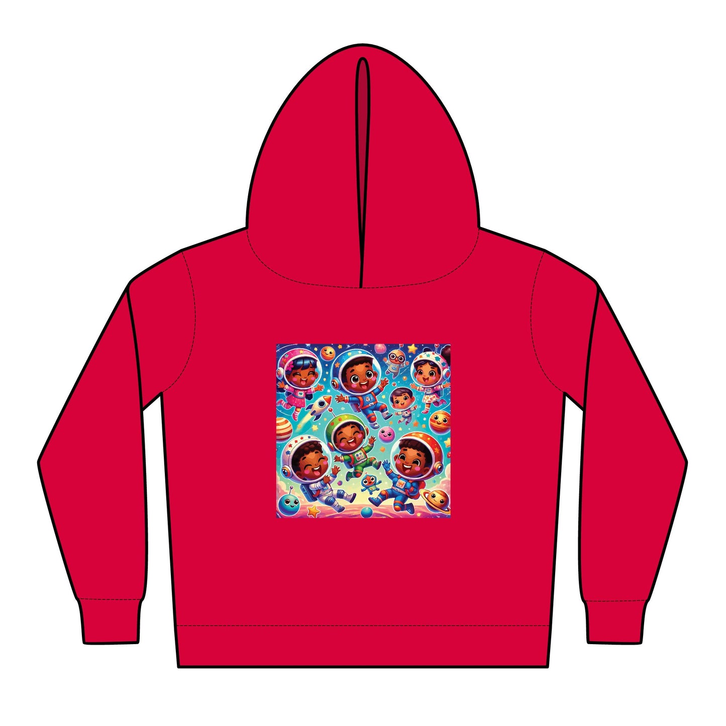 Toddler Space Adventure Pullover Fleece Hoodie - Fun and Cozy Kids Hoodie for Astro-Lovers