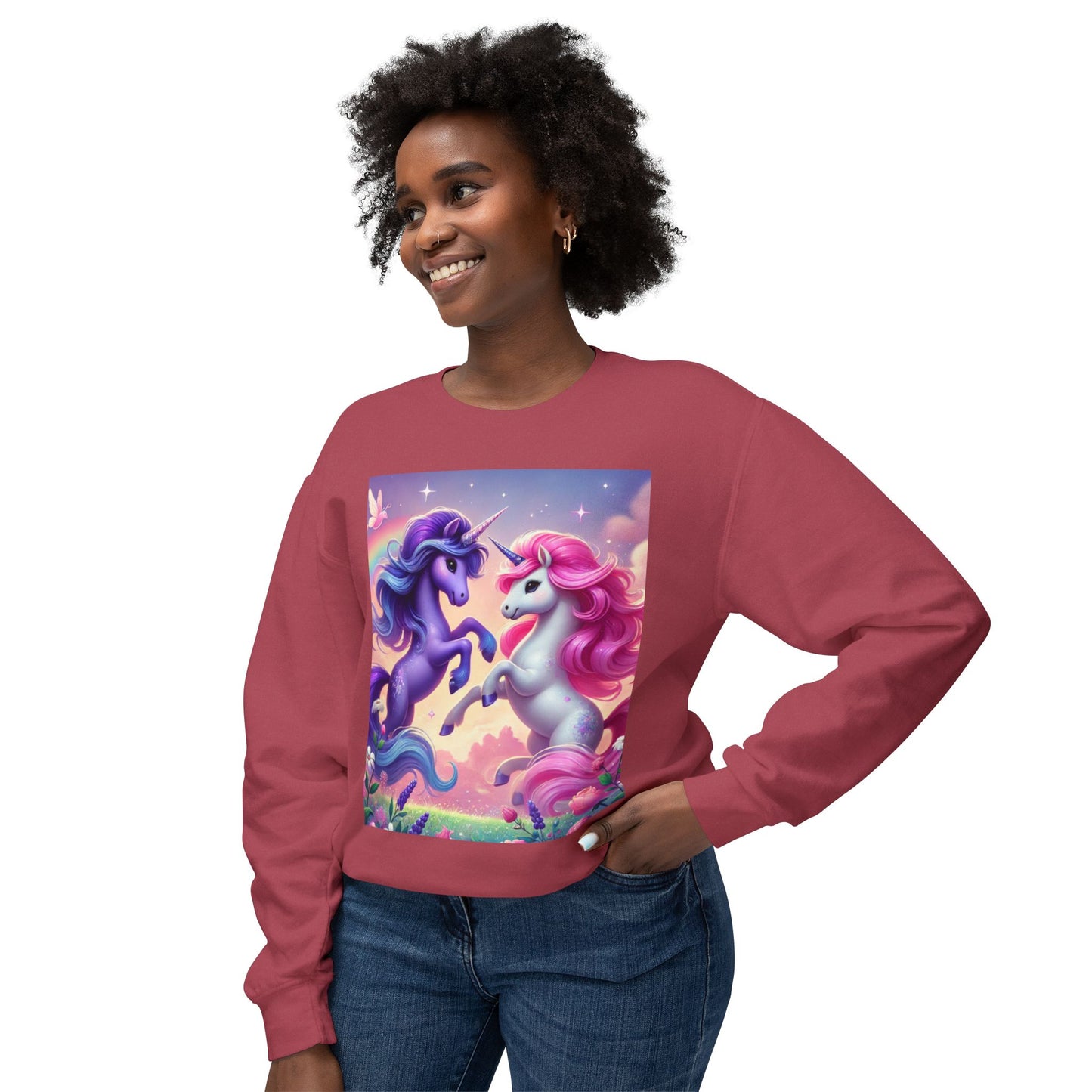 Fairytale Unicorn Crewneck Sweatshirt - Cozy and Colorful