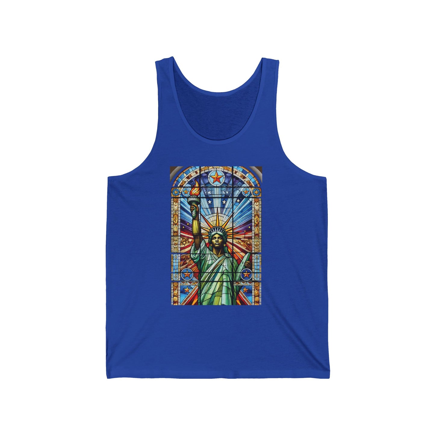 Statue of Liberty Unisex Jersey Tank - Patriotic Summer Apparel