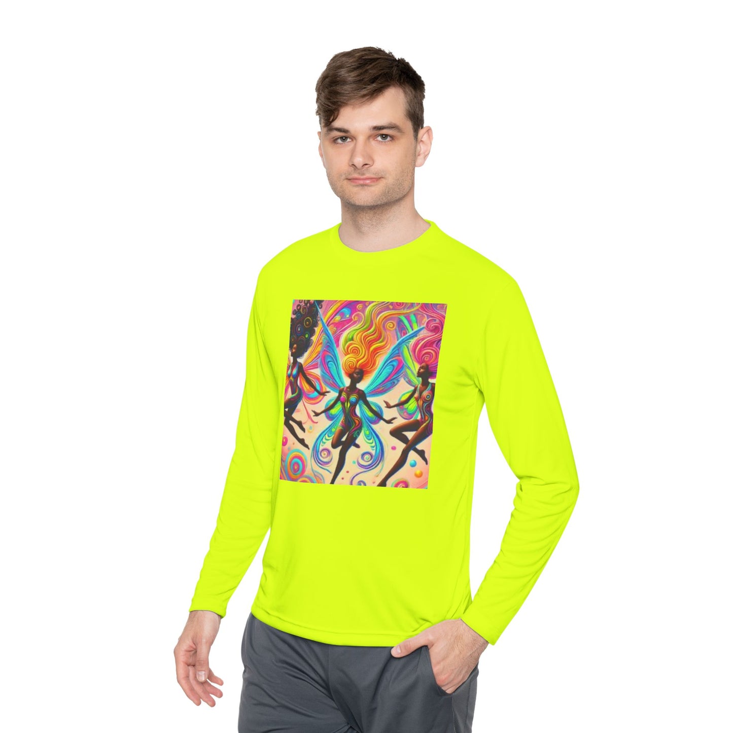 Colorful Dance Art Unisex Lightweight Long Sleeve Tee - Perfect for Festivals & Celebrations
