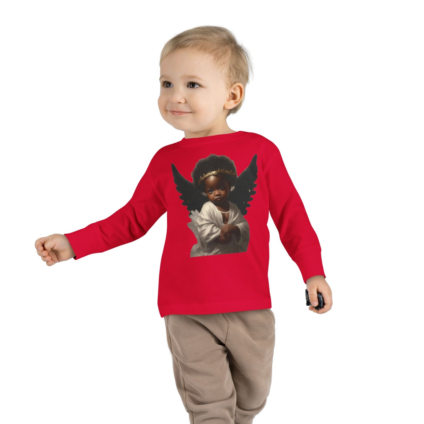 Angel Wings Toddler Long Sleeve Tee - Adorable Kids Graphic Shirt