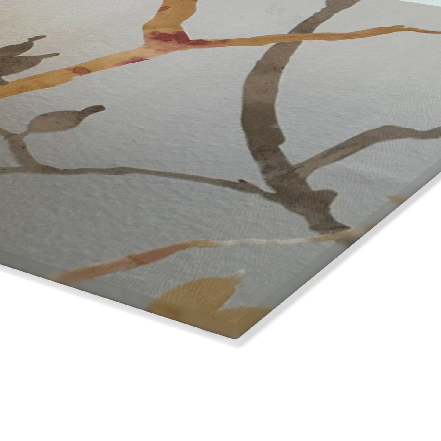 Elegant Nature-Inspired Glass Cutting Board - Perfect for Home Chefs & Gift Giving