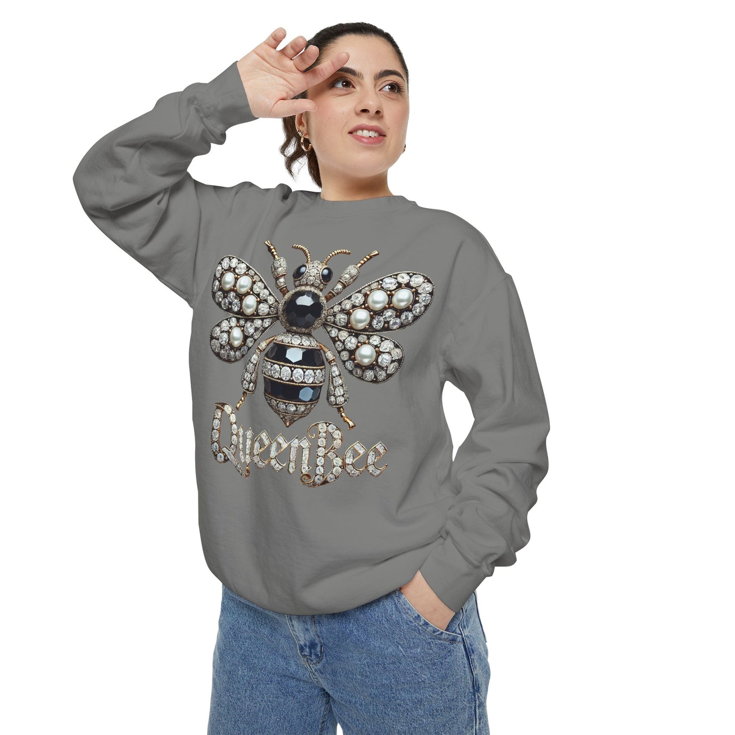 Artistic Garment-Dyed Unisex Sweatshirt - Abstract Ocean Design