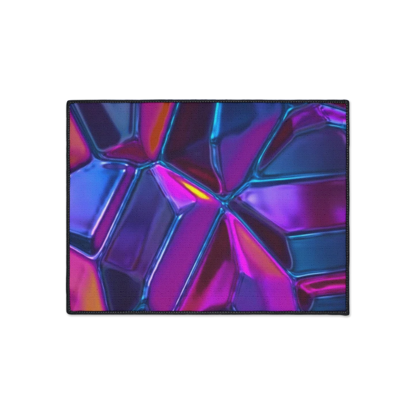 Vibrant Heavy Duty Floor Mat - Colorful Abstract Design for Home or Office