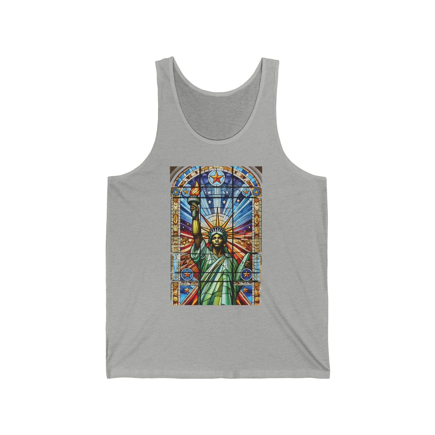 Statue of Liberty Unisex Jersey Tank - Patriotic Summer Apparel