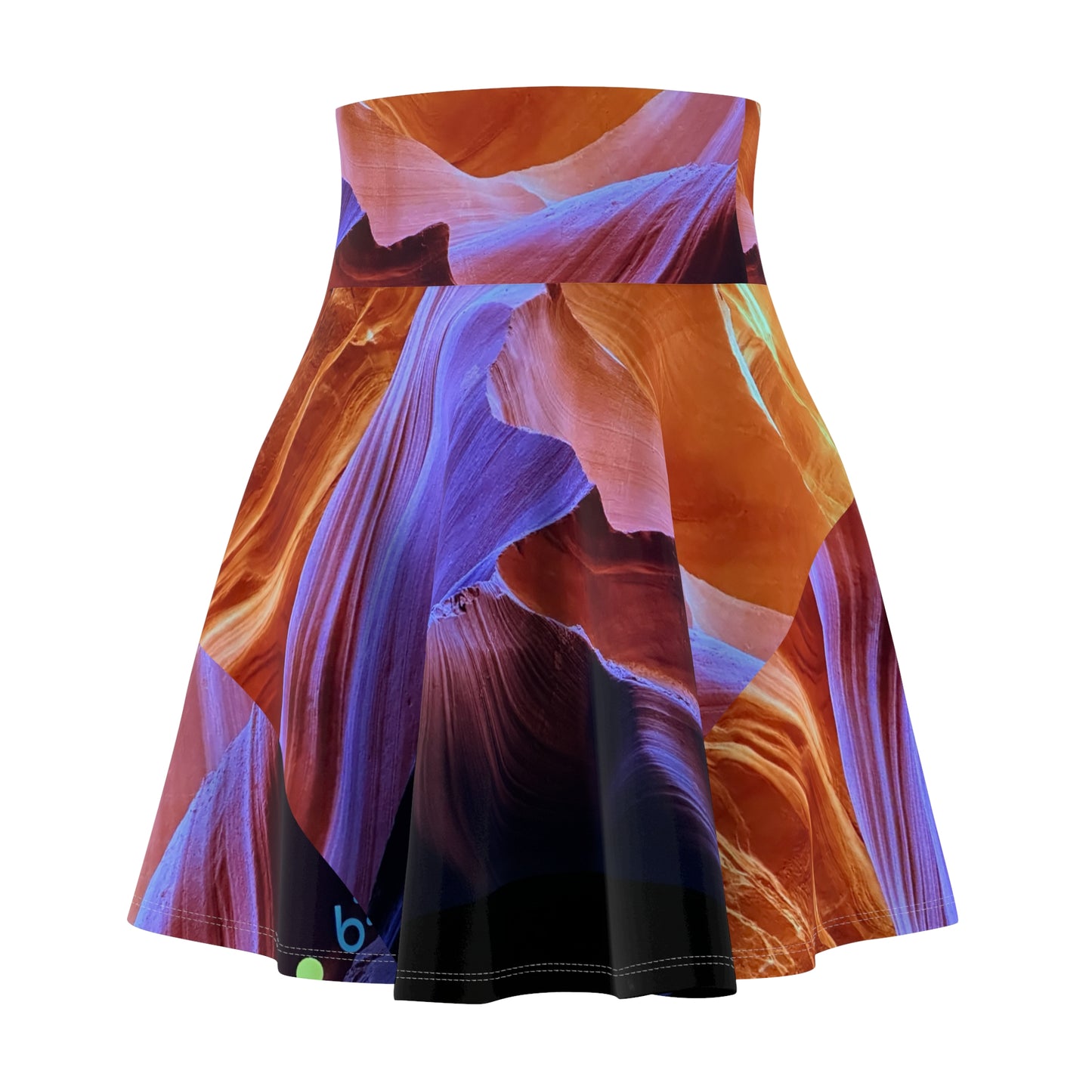 Vibrant Canyon Print Women's Skater Skirt | Bohemian Style for Summer Festivals