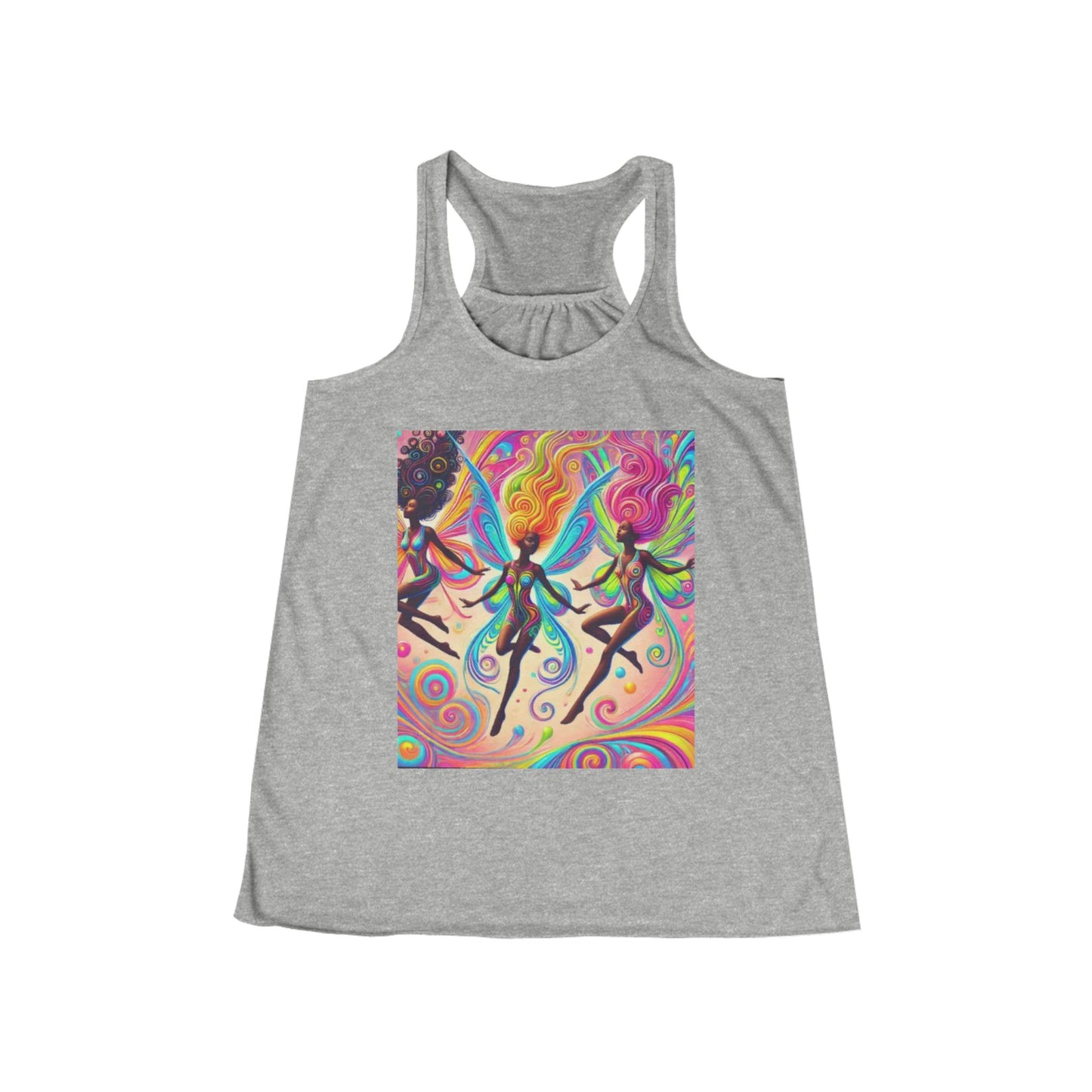 Colorful Fairy Dance Women's Flowy Racerback Tank