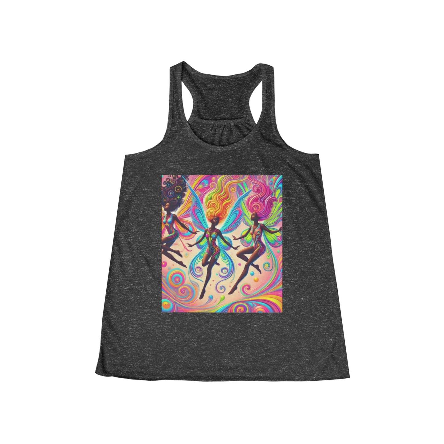 Colorful Fairy Dance Women's Flowy Racerback Tank