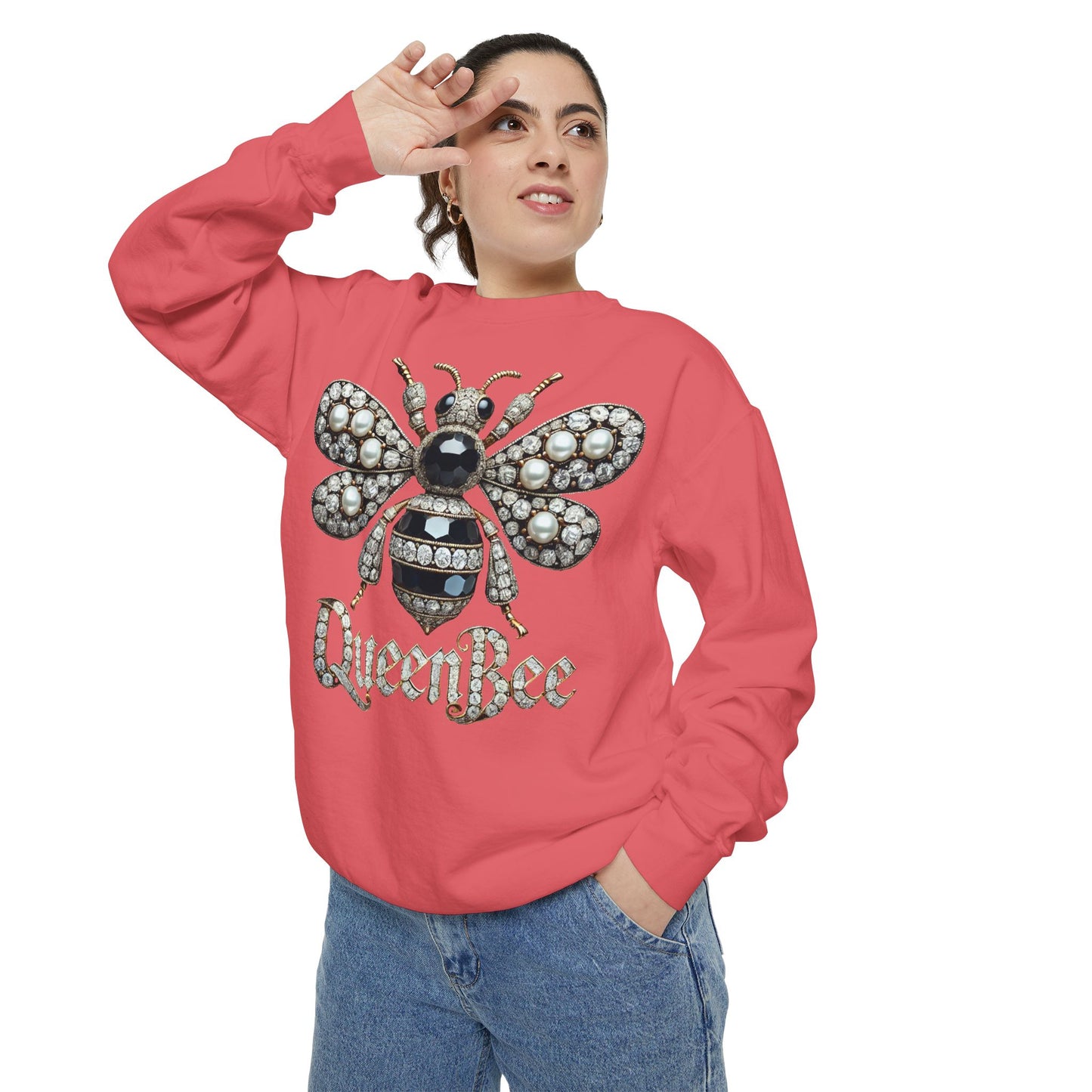 Artistic Garment-Dyed Unisex Sweatshirt - Abstract Ocean Design