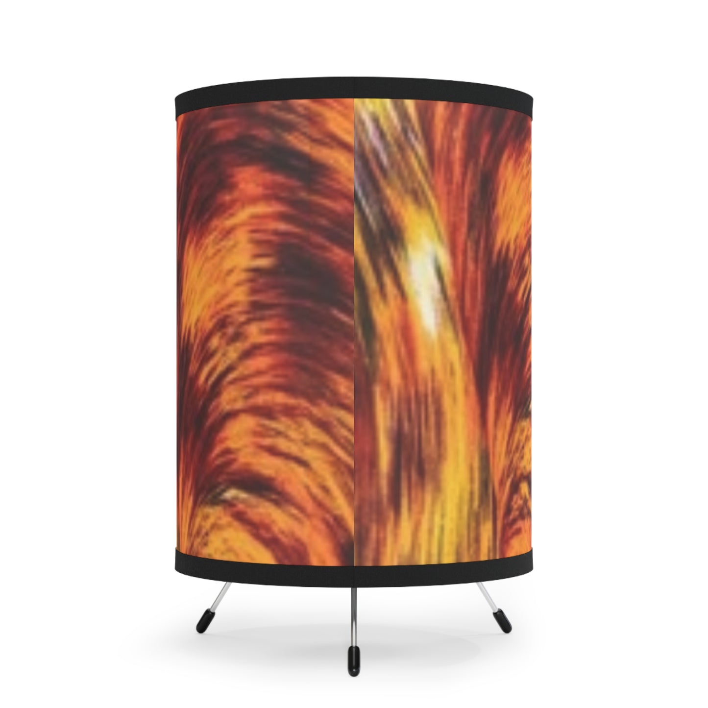 Artistic Tripod Lamp with Vibrant Printed Shade - Ideal for Home Decor