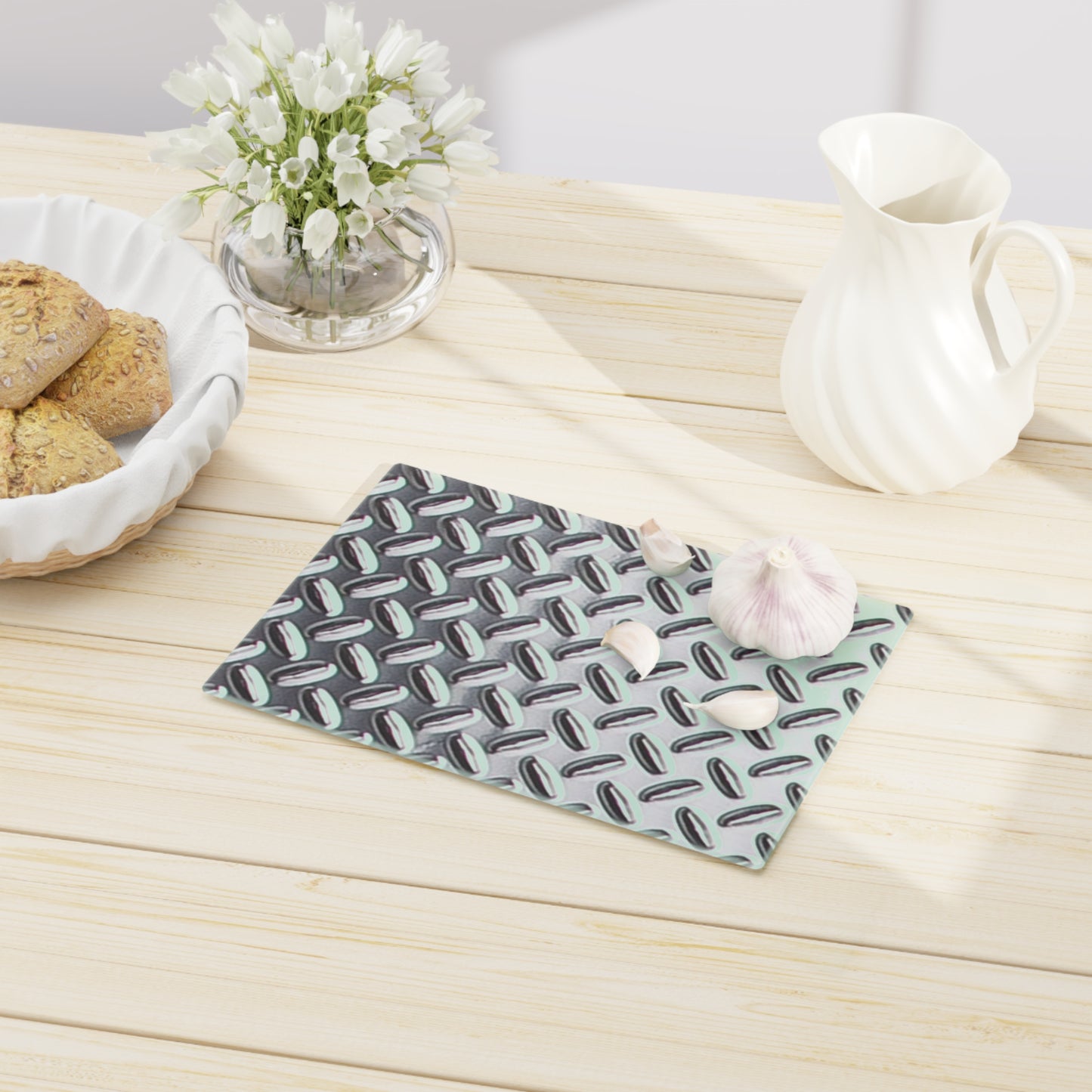 Industrial-Style Cutting Board | Metal Texture Design | Perfect for Cooking & Gifting
