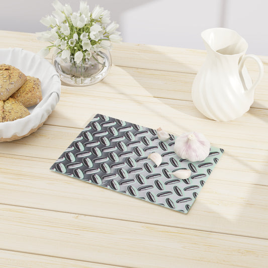 Industrial-Style Cutting Board | Metal Texture Design | Perfect for Cooking & Gifting