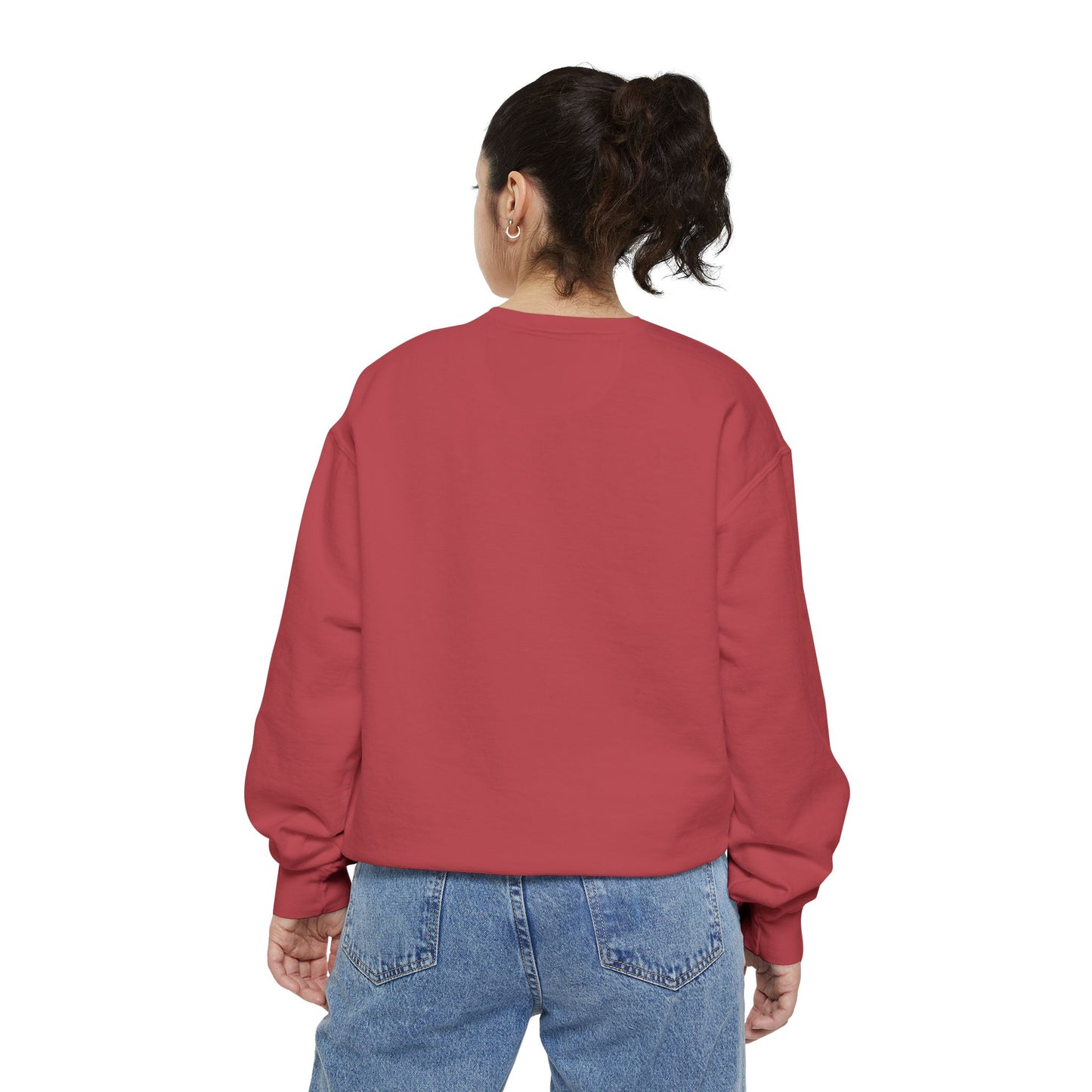Colorful Stained Glass Flower Sweatshirt - Unisex Garment-Dyed Pullover