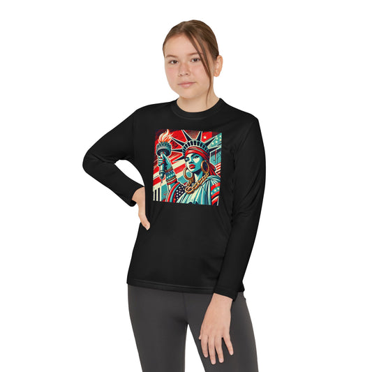 Youth Long Sleeve Tee - Statue of Liberty Graphic - Adventure Ready Apparel